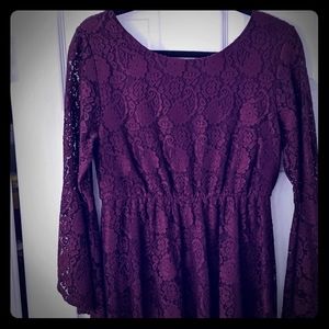 Burgandy lace dress